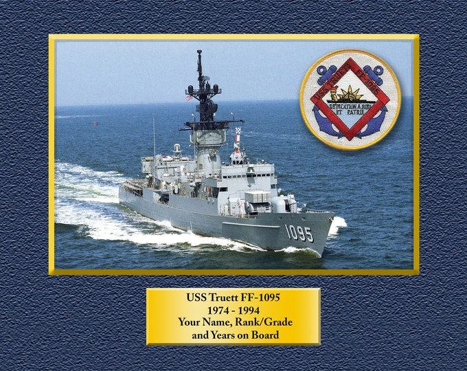 USS Truett FF-1095 8.5 X 11 Print of US Navy Ships Unique Gift Idea for any Occasions