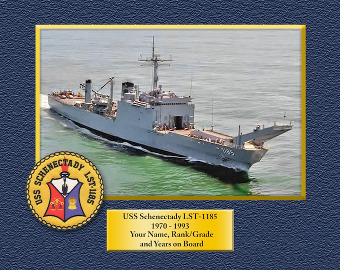 USS Schenectady LST-1185 8.5 X 11 Print of US Navy Ships Unique Gift Idea for any Occasions