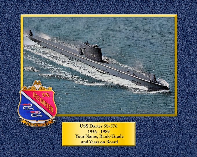 USS Darter SS-576 Custom Personalized 8.5 X 11 Print of US Navy Ships Unique Gift Idea for any Occasions