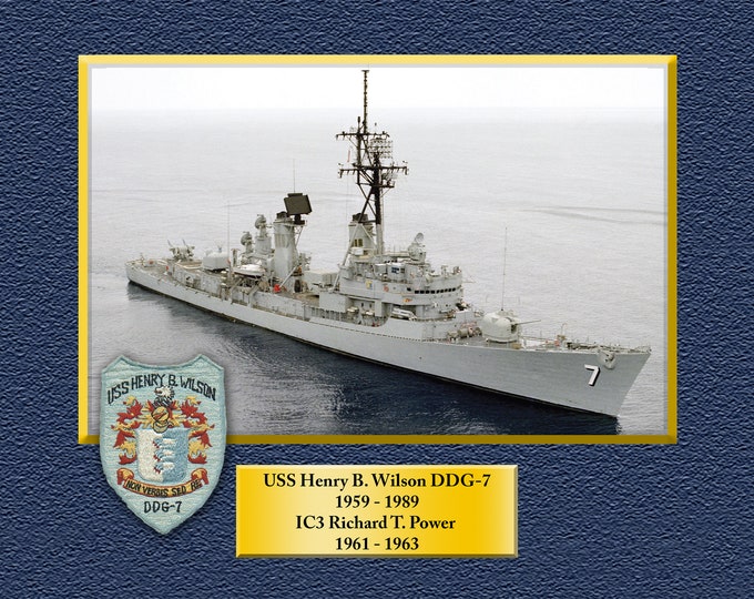 USS Henry B Wilson DDG7 Custom Personalized 8.5 X 11 Print of US Navy Ships Unique Gift Idea for any Occasions
