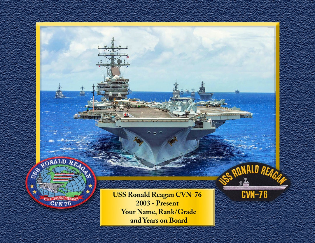 USS Ronald Reagan CVN-76 Custom Personalized 8.5X11, 11X14 Or16 X
