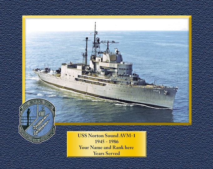 USS Norton Sound AVM1 Custom Personalized 8.5 X 11 Print of US Navy Ships Unique Gift Idea for any Occasions