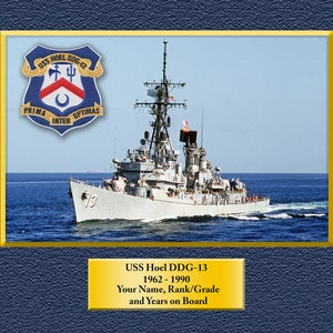 USS Hoel DDG13 Custom Personalized 8.5 X 11 Print of US Navy Ships
