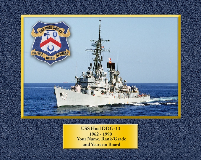USS Hoel DDG-13 Custom Personalized 8.5 X 11 Print of US Navy Ships Unique Gift Idea for any Occasions