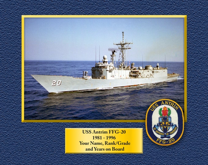 USS Antrim FFG-20 Custom Personalized 8.5 X 11 Print of US Navy Ships Unique Gift Idea for any Occasions