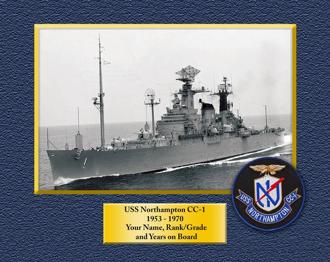 USS Northampton CC-1 Custom Personalized 8.5 X 11 Print of US Navy Ships Unique Gift Idea for any Occasions