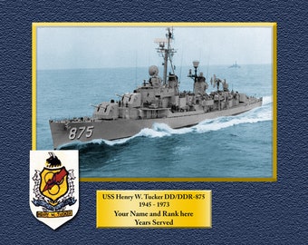USS Henry B Wilson DDG7 Custom Personalized 8.5 X 11 Print of US
