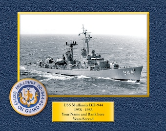 USS Momsen DDG-92 Custom Personalized 8.5 X 11 Print of US Navy