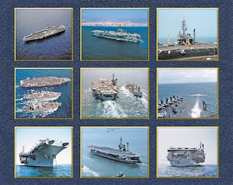 USS America CVA-66 Custom Personalized 11X14 or 16 X 20 Print on Pro. Paper or Canvas US Navy Ships Unique Gift Idea for any Occasions