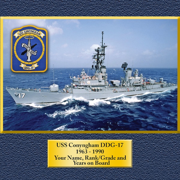 USS Conyngham DDG-17 Custom Personalized 8.5 X 11 Print of US Navy Ships Unique Gift Idea for any Occasions