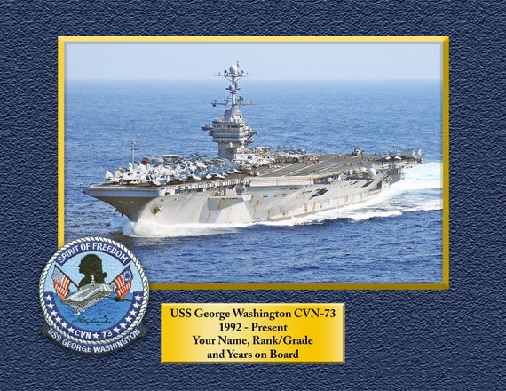 USS George Washington CVN-73 Custom Personalized 8.5X 11, 11X14