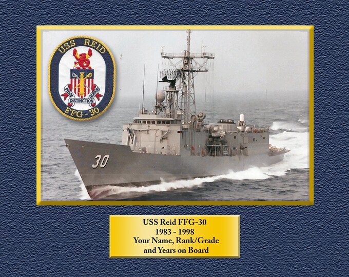 USS Reid FFG-30 8.5 X 11 Print of US Navy Ships Unique Gift Idea for any Occasions