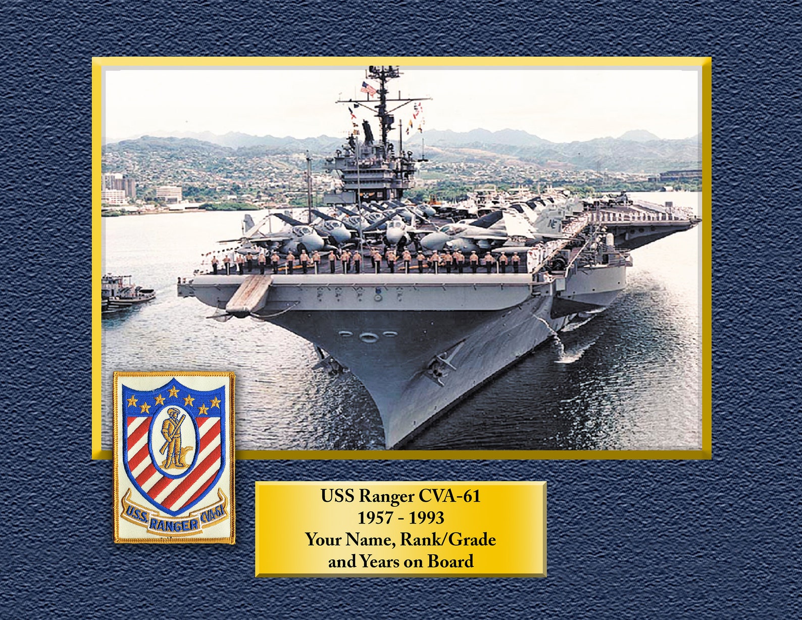 USS Ranger CV-4 Custom Personalized 8.5 X 11 Print of US Navy | Etsy