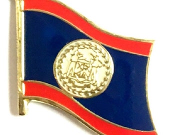 Pack of New Zealand New World Flag Lapel Pin Badges; Three Patriotic Country Hat Lapel Pins