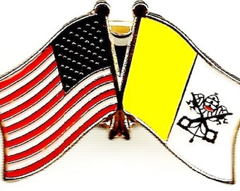 9 x 6 Vatican City Table Flag with Wooden Stand