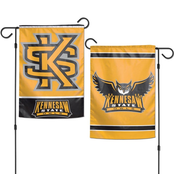 Kennesaw State Garden Flag, Measures 12.5” x 18" Double Sided Yard and Garden College Banner Flag Is Printed in the USA