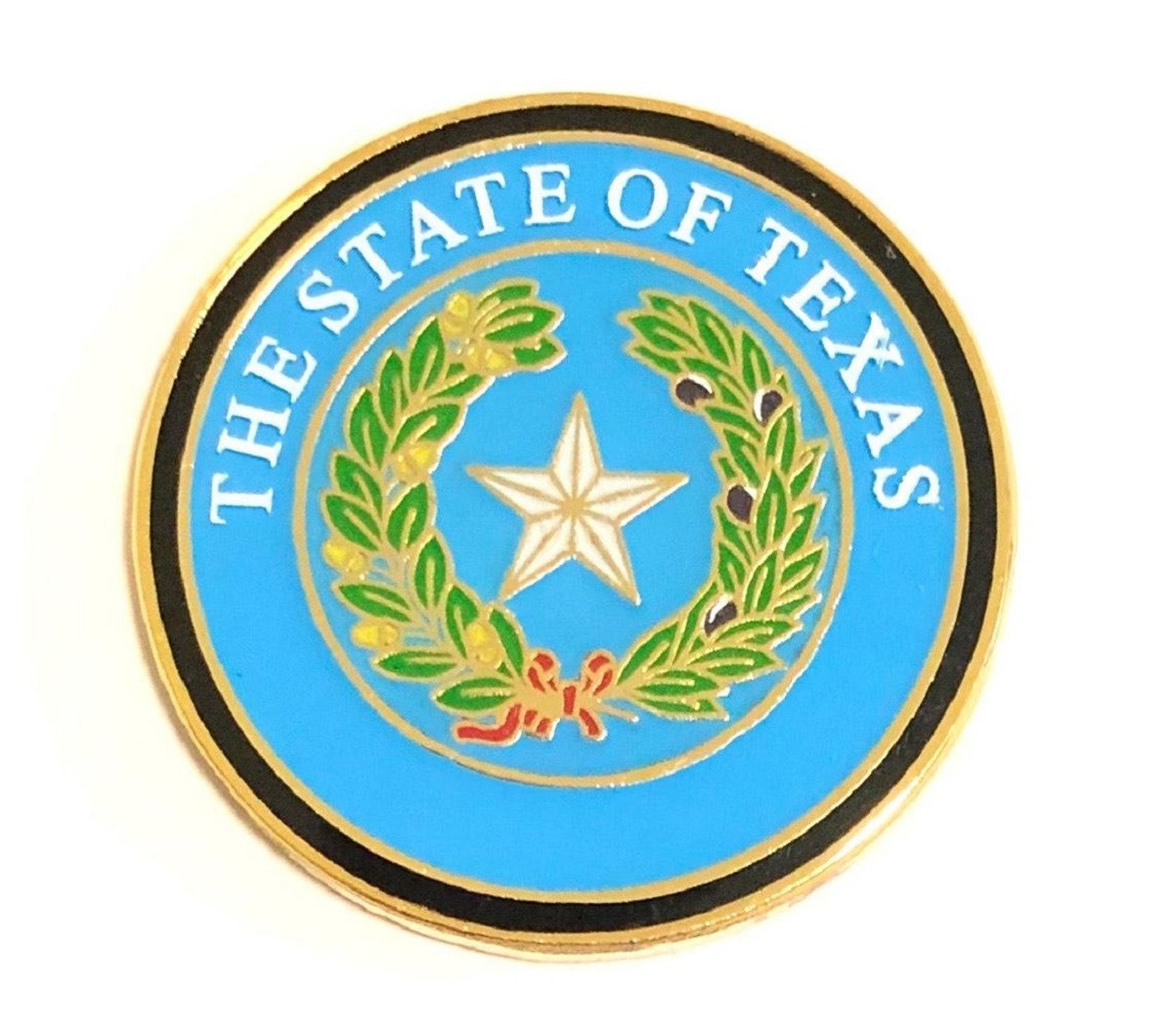 Set of 3 Texas State Seal Pins Round 1 1/8 Diameter - Etsy