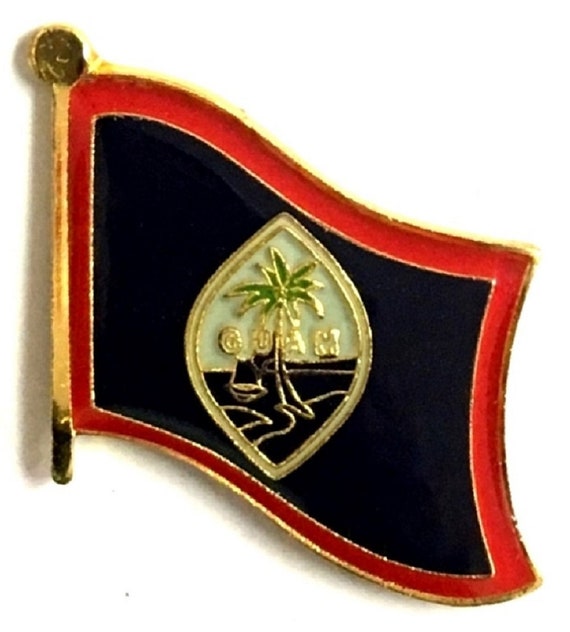 Pack of 3 Guam World Flag Lapel Pin Badges Three Patriotic Country Hat Lapel  Pins 