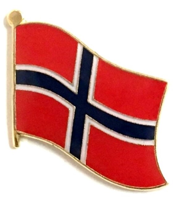 Norway Flag Pin LOT OF 3 Norway Flag Lapel Pins 