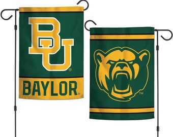 Bandera de jardín de la Universidad de Baylor, pancarta universitaria de doble cara para el patio.