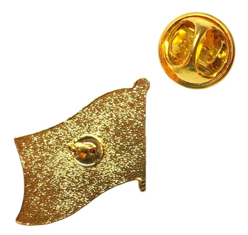 St. Lucia Flag Lapel Pin Badges - Enamel & Gold, Pack of 3 afbeelding 4