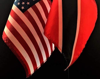 Made in USA. 1 American & Trinidad Mini Rayon 4"x6" Desk Flags, Includes 2-Hole White Flag Stand and 2  Small 4"x6" Mini Flags