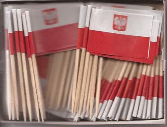 Lot de drapeaux Pologne en papier : fabrication française