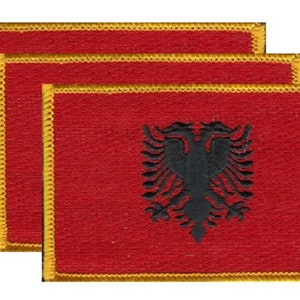 BIG EMBROIDERED EAGLE ALBANIAN FLAG ALBANIA 145 CM X 100 CM