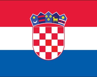 3x5 Foot (90x150 cm) Croatia Polyester Indoor/Outdoor Flag with 2 Brass Grommets