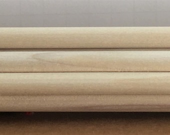 One Dozen 3/8" x 16" Wooden Dowels; 3/8 inch x 16 inch Round Wooden Dowels