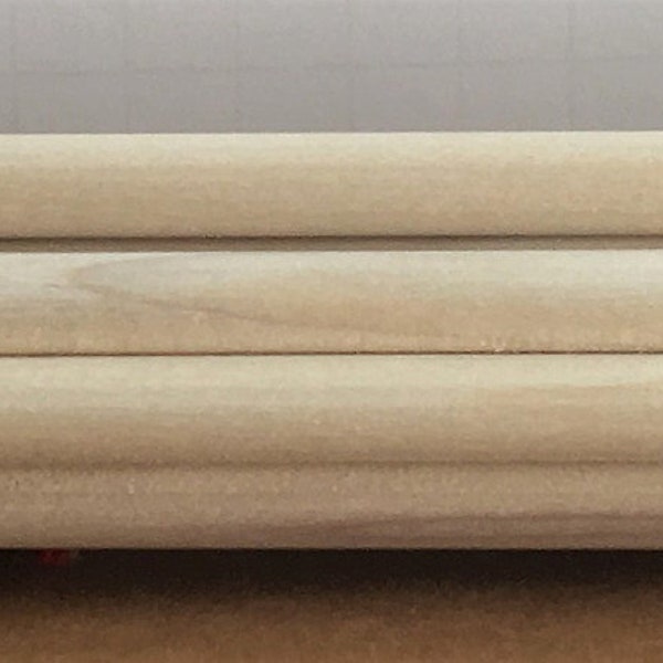 One Dozen 3/8" x 16" Wooden Dowels; 3/8 inch x 16 inch Round Wooden Dowels
