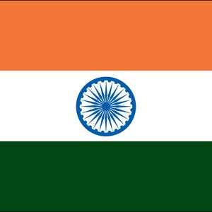 3x5 Foot (90x150 cm) India Polyester Indoor/Outdoor Flag with 2 Brass Grommets