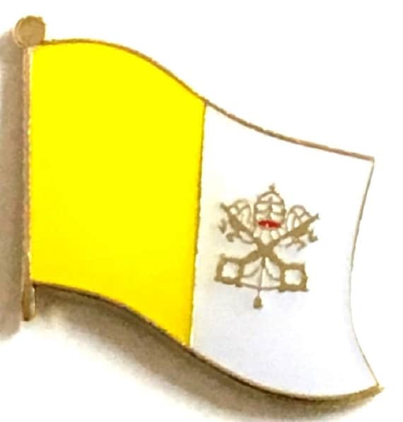 LOT OF 3 Vatican City Flag Lapel Pins Vatican City Papal Flag Pin 
