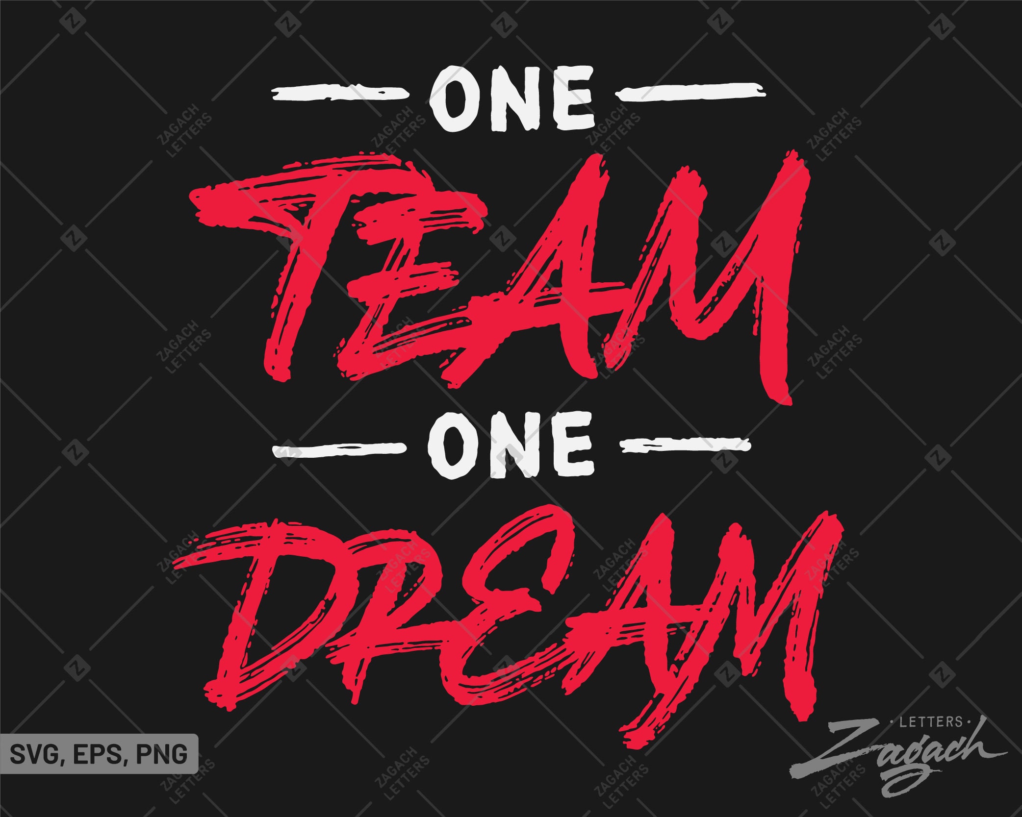 One Team One Dream SVG PNG - Etsy