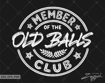 Mitglied im Old Balls Club svg png