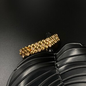 DKNY ゴールド エラスティックブレスレット、スチール、デザイナー 