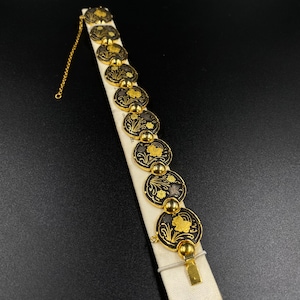24 carat gold plated bracelet, special gift for woman, Toledo bracelets, circular with balls, handmade