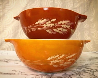 Vintage Herbst Ernte Pyrex Aschenputtel Nistschalen