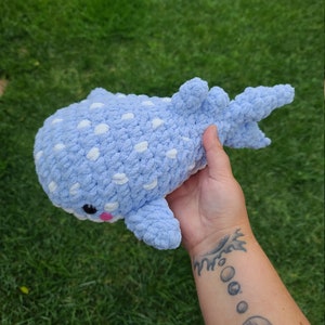 Whale Shark Chonky Chunky Light Blue Plushie Crochet Amigurimi | Etsy