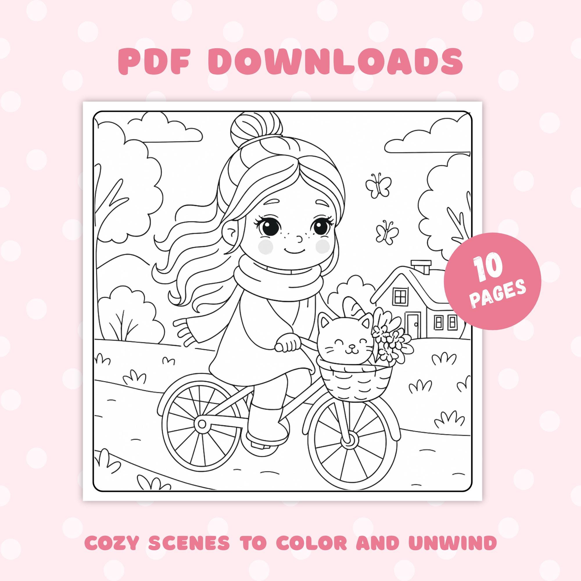 Weekend Color Sheets Cozy Weekend Coloring Book, Self Care Coloring Book for Adults, 10 Bold ...