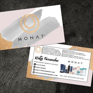 Personalisierte Monat Visitenkarte, Monat Market Partner Karte, Monat Visitenkarte, Gold Monat Marmor Karte, Digitale Datei,PG