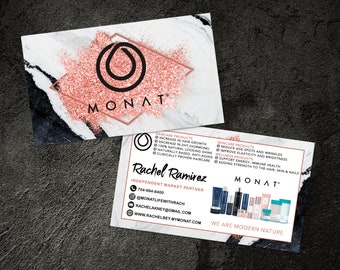 Personalized Monat Business Card, Monat Market Partner Card, Monat Business Card ,Monat Marble Card, Digital file,BM