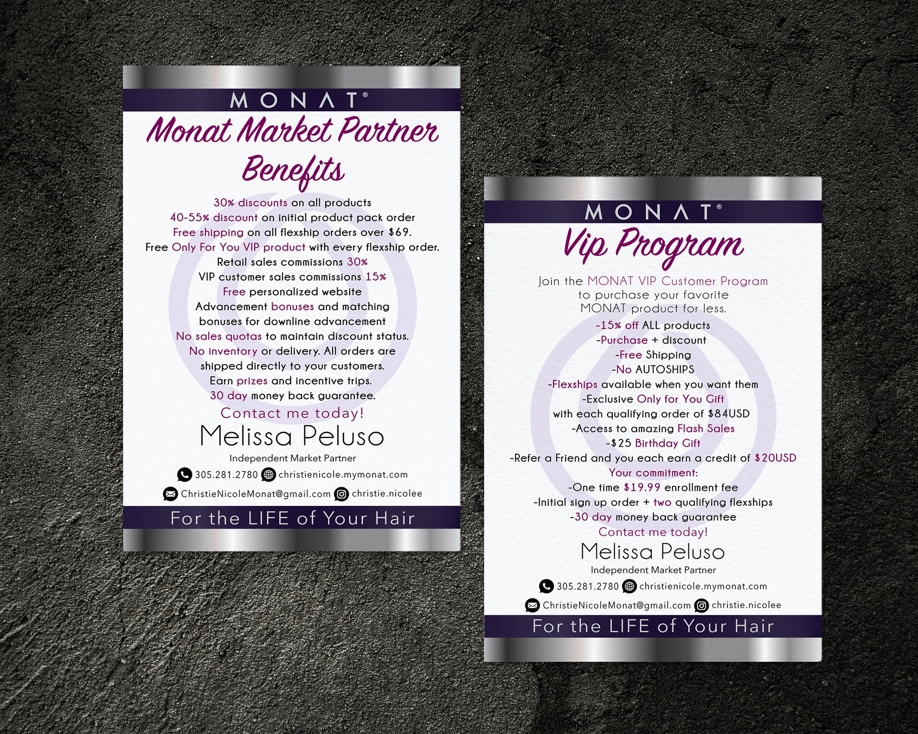 Buy Monat Market Partner Benefits, Monat Vip Program Card, Purple