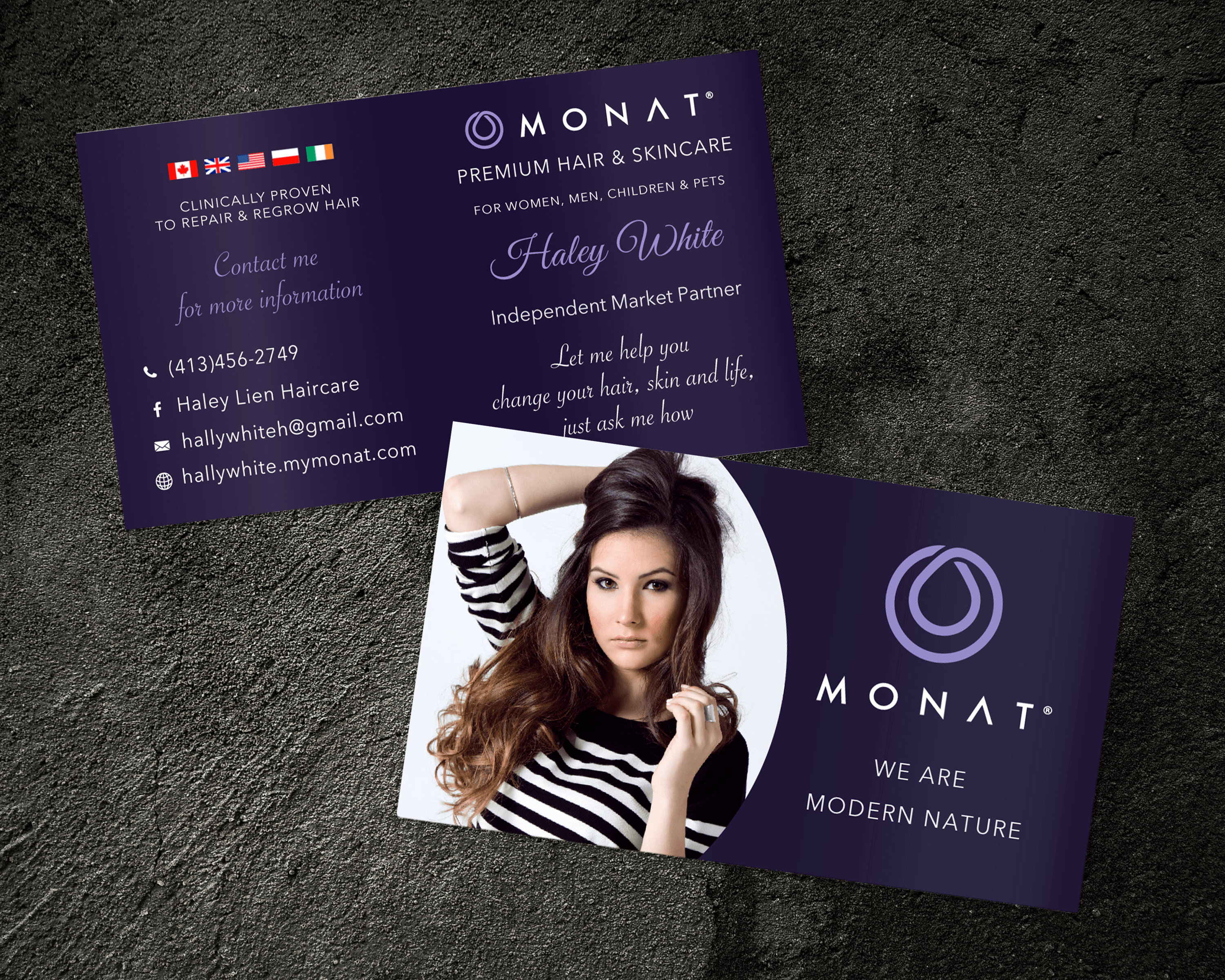 Monat Business Card With Photo Monat Market Partner Card - Etsy