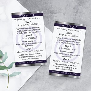 Monat Washing Instructions, Monat Instructions, Monat Info Card , Monat Applying Card, Monat Haircare Card Printable,Digital file