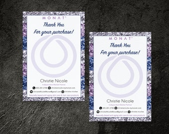 Monat Thank you card, Monat Thank you for purchase card, Monat Business Card,Printable, 4x6