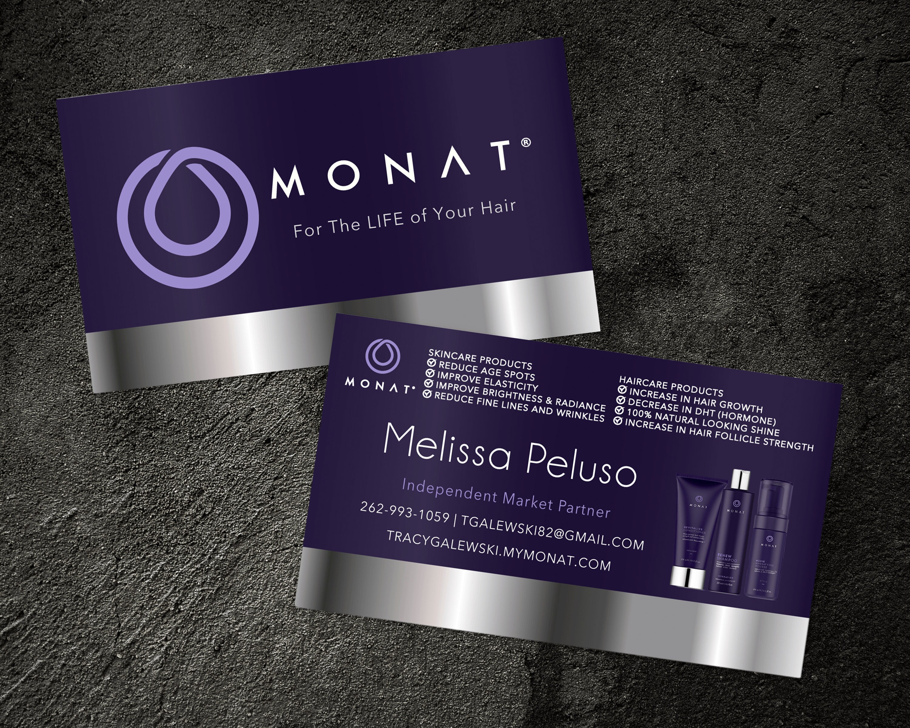 Purple Monat Business Card Monat Market Partner Card Classic - Etsy Israel