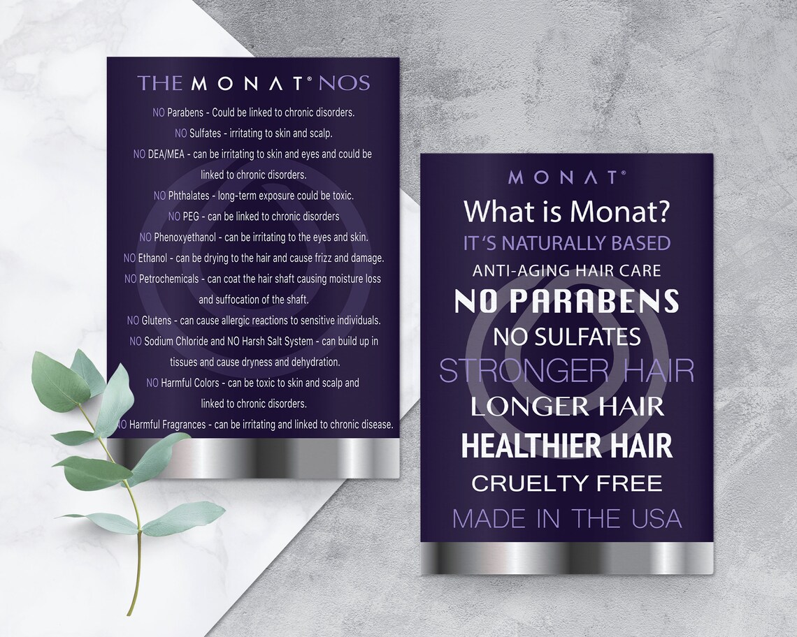 What is Monat Flyer Monat Nos Card monat Haircare Info Card Etsy