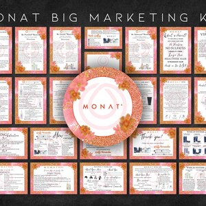 Monat Marketing Kit,Flower Monat Marketing Bundle, Big Monat Starter Kit , Monat Starter Bundle, Monat Products Cards, Printable,Digital