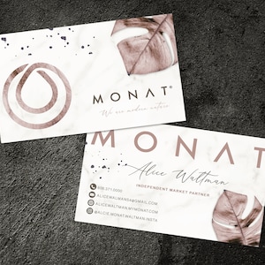 Cartão de visita Monat personalizado, cartão de parceiro de mercado Monat metálico, cartão de visita Monat, cartão Monat, arquivo digital, BM